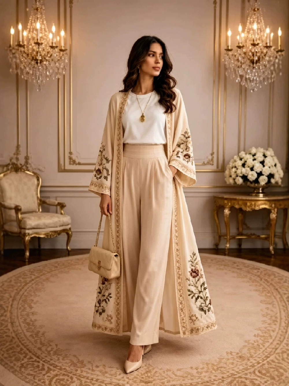 ZARA Hooded Long Robe Cardigan Digital Print Fashion